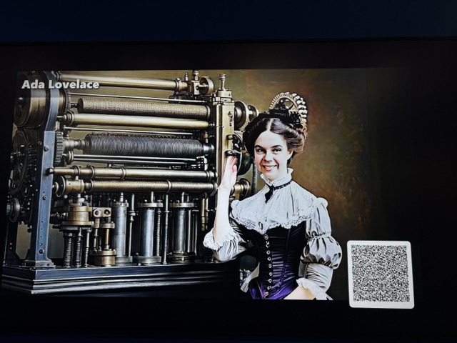 Ada Lovelace slide from one of Zorina Alliata's AI presentations